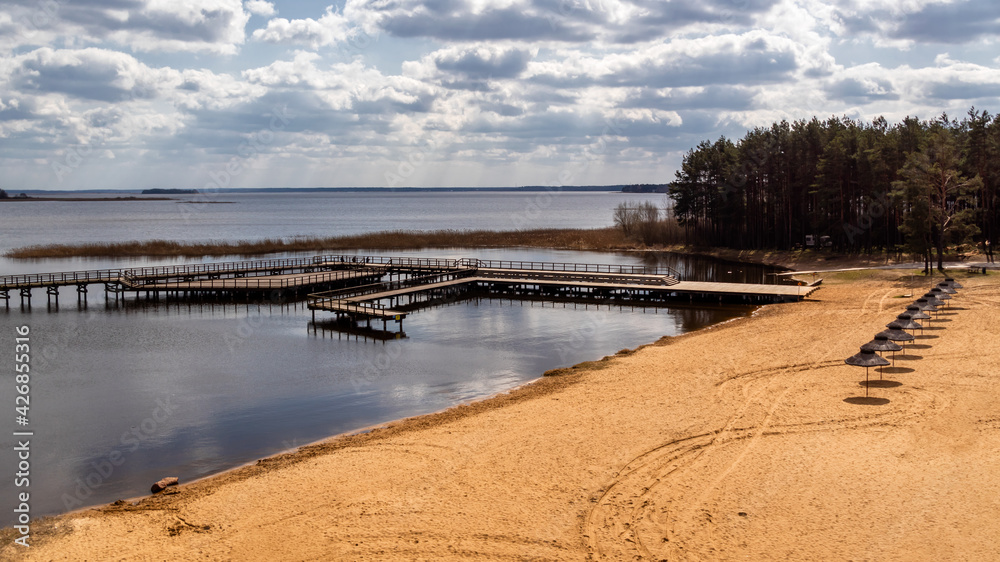 Plaża Bondary nad Zalewem Siemianówka, Podlazie, Polska