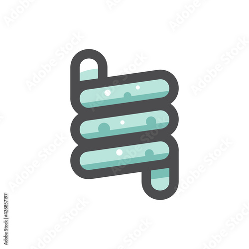 Distillation spring pipe alcohol mashine Vector icon Cartoon illustration