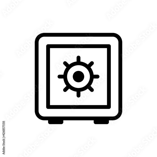 Locker Vector Outline Icon Style illustration. EPS 10 File