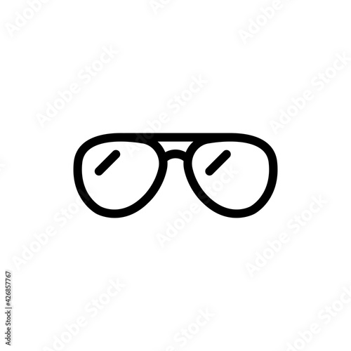 Sunglasses Vector Outline Icon Style illustration. EPS 10 File