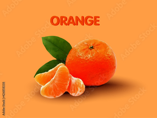tangerines with leaves