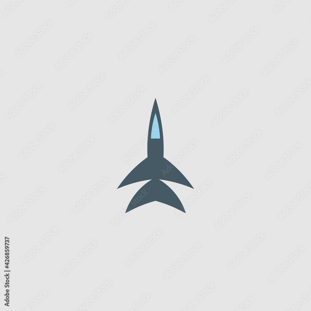 Fighter flat icon. Simple style war airplane symbol. Logo design element. T-shirt printing. Vector for sticker. Fighter flat icon. Simple style war airplane symbol. Logo design element. T-shirt printing. Vector for sticker.