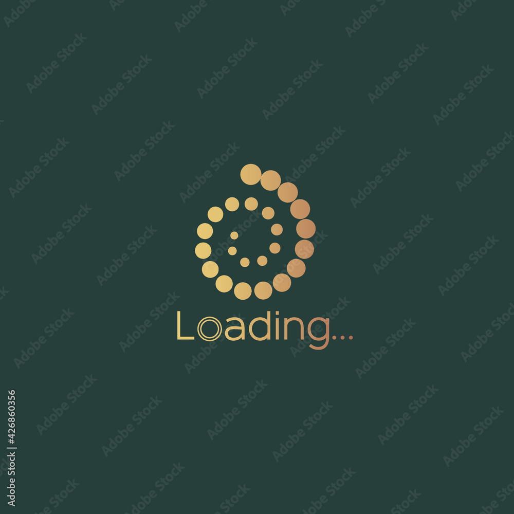 Fototapeta premium Gold effect loading vector design and background