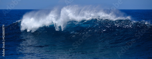 Beautiful blue ocean wave