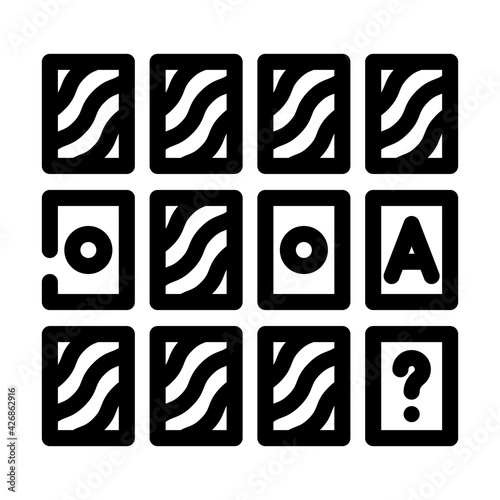 memory training line icon vector. memory training sign. isolated contour symbol black illustration