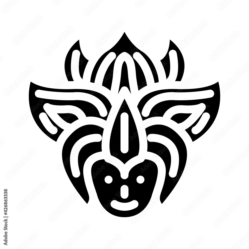 festival mask glyph icon vector. festival mask sign. isolated contour symbol black illustration festival mask glyph icon vector. festival mask sign. isolated contour symbol black illustration