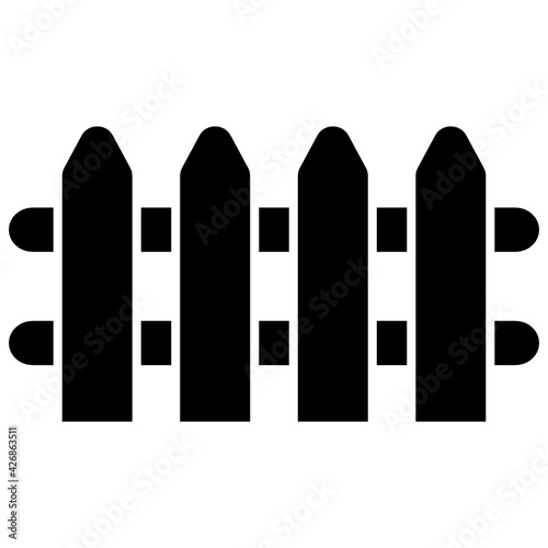 fence icon. vector