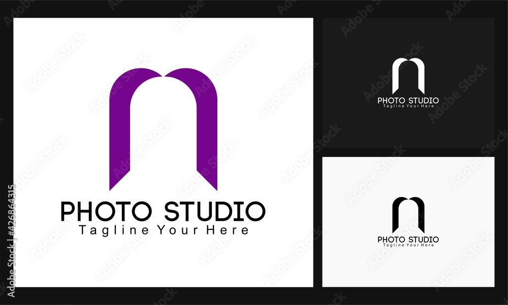 Fototapeta premium simple concept design photo studio logo