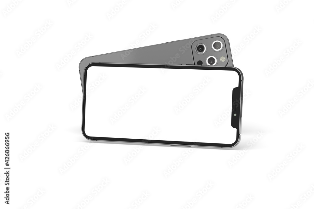 Fototapeta premium Smartphone. Mobile phone Template. Telephone 3d