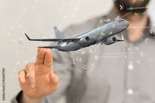 airplane travel 3d vacation...