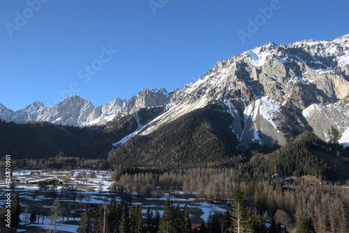 Beautiful mountain landscape in spring - tranquility