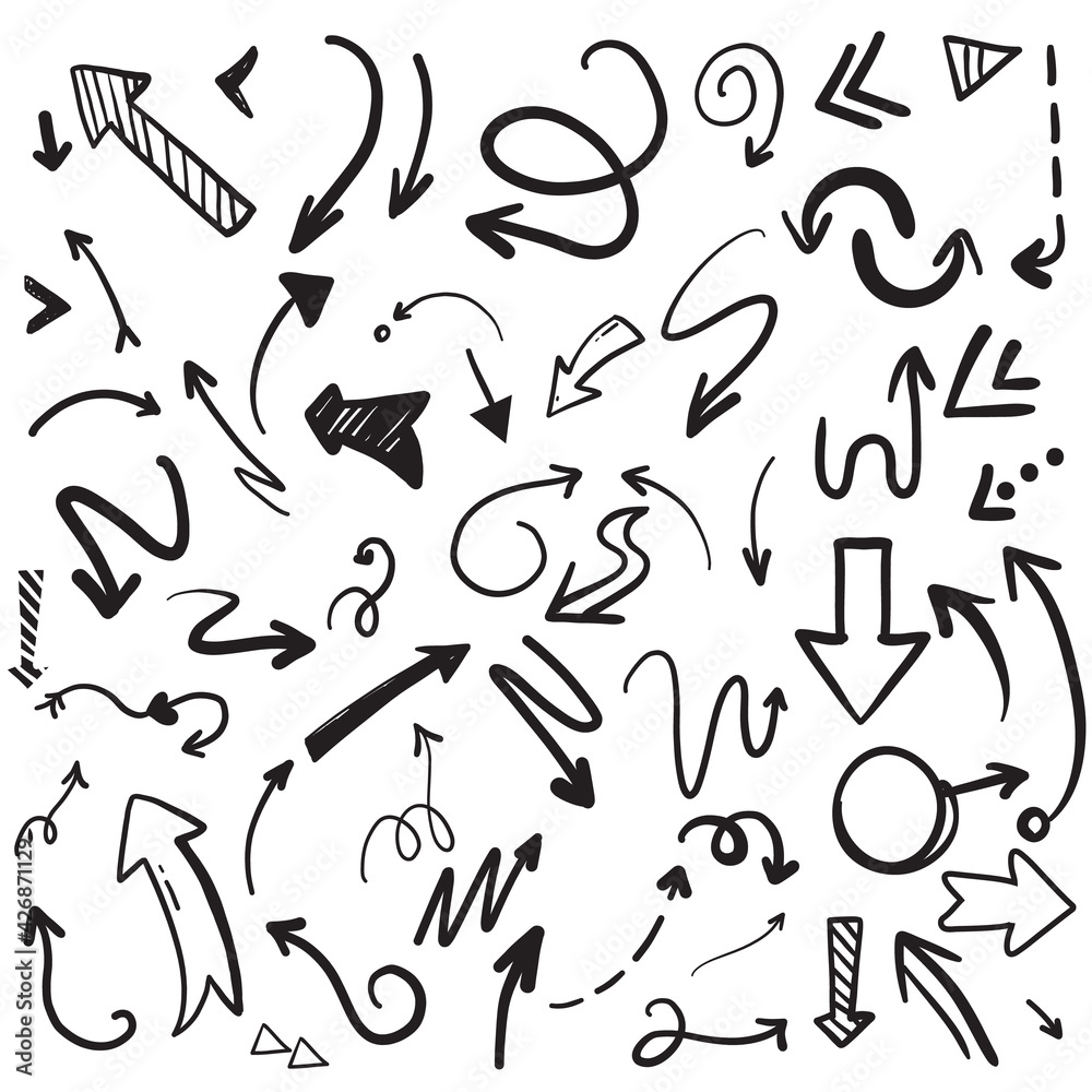 Vector collection of arrows isolated on white Vector collection of arrows isolated on white