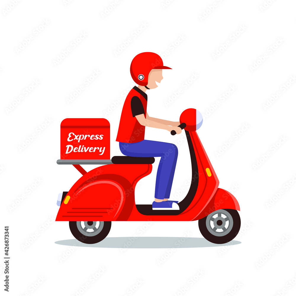 Vector illustration. Flat trending illustration for websites, magazines and apps. Courier on delivering.
Vector illustration. Flat trending illustration for websites, magazines and apps. Courier on delivering.