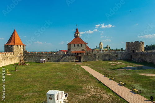 The courtyard of the Bendery fortress in Bender, Transnistria (Moldova)