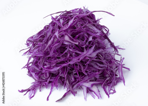 Portion of chopped red cabbage