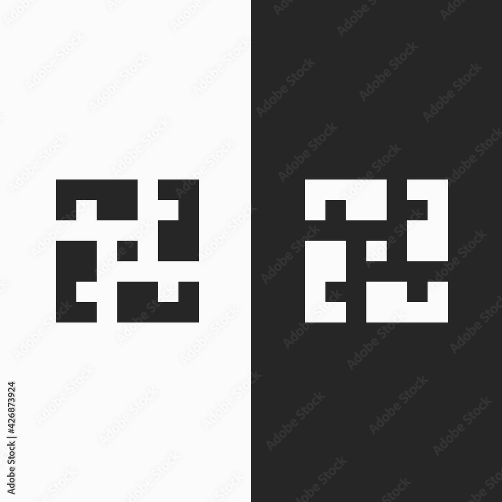 quotes spin ambigram logo. modern logo. quotes spin ambigram logo. modern logo.