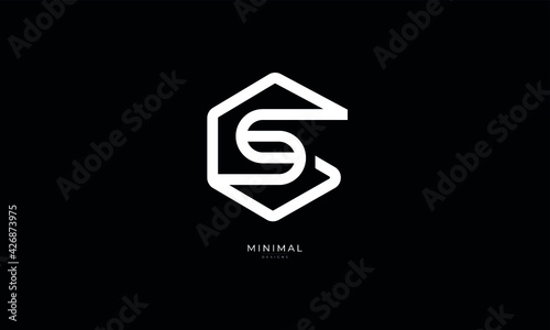 Alphabet letter icon logo GS or SG