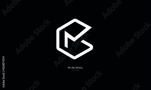 Alphabet letter icon logo GM or MG