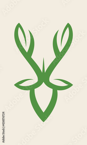 The deer symbol is combined with a pen and leaves, presenting the author about nature or what is natural, the deer here is more of the author's brand.
