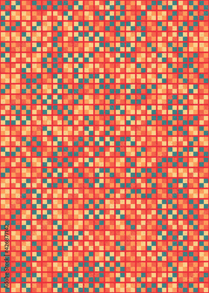 Fototapeta premium Abstract Geometric Pattern generative computational art illustration