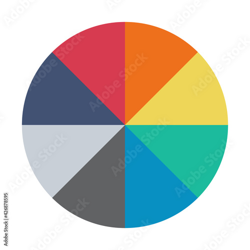 Free Download Infographic pie chart. Cycle presentation diagram 8 section. Vector isolated on white background - GFXLoad