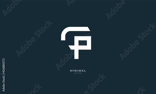Alphabet letter icon logo GP