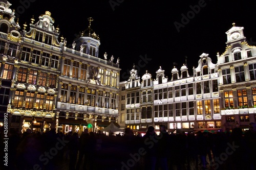 Grand place at night, Brussels, Belgium 