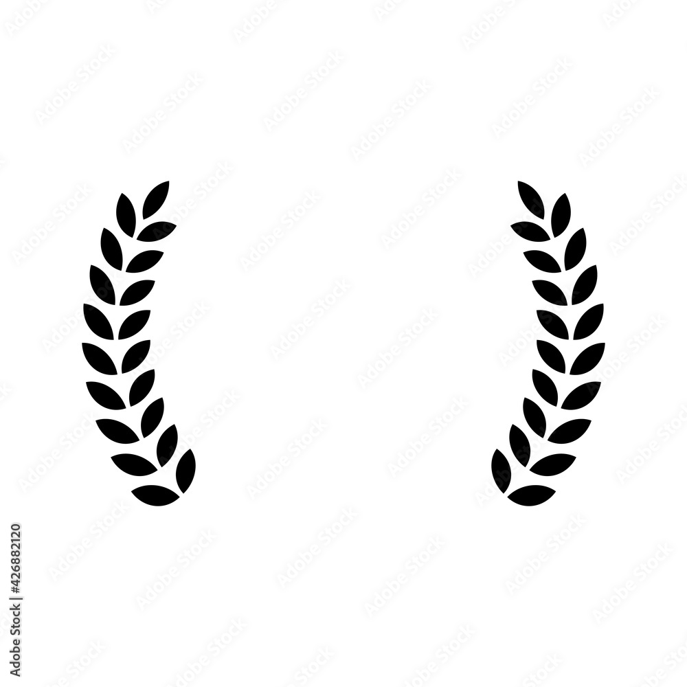 ランキング 表彰 月桂樹 モノクロ アイコン イラスト シルエット Stock Vector Adobe Stock