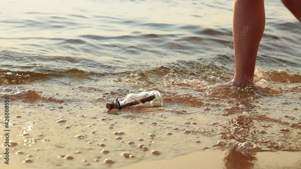 Woman found a message in a bottle