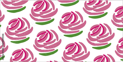 ピンクのバラの花のパターン
