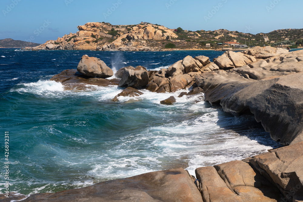 The cliff of Punta Tegge, La Maddalena, Sardinia, Italy