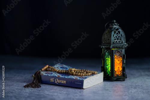 Vintage lantern with Quran