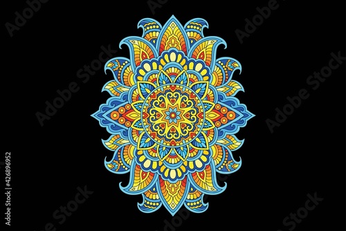 Nighttime mandala coloring book 