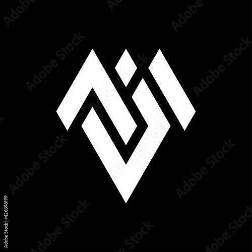 Letter JM MJ logo template