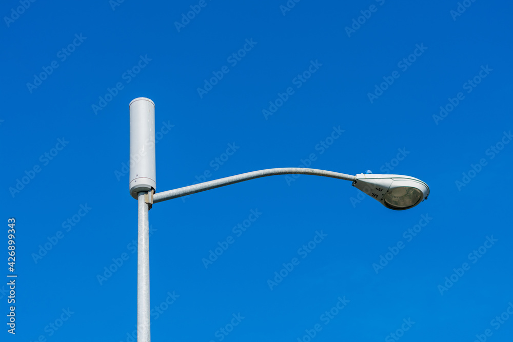 A Typical Small Cell Antenna For 5G Wireless Network Installed On A a-typical-small-cell-antenna-for-5g-wireless-network-installed-on-a