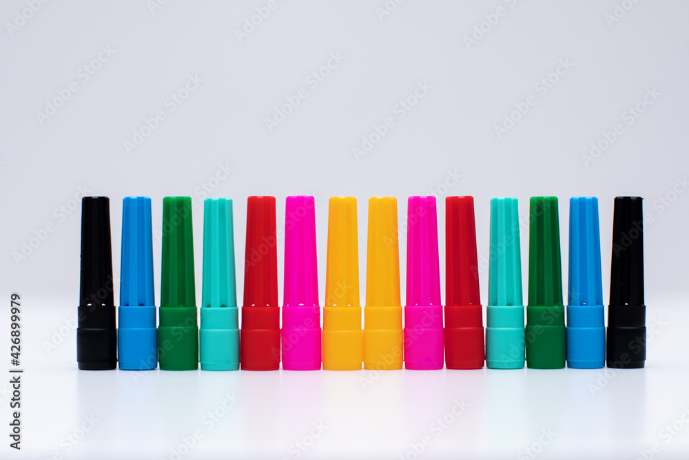 Obraz premium Multi-colored, rainbow hues on a white background