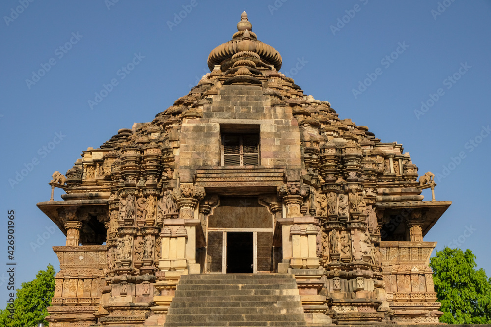 The Vamana Temple in Khajuraho, Madhya Pradesh, India. Forms part of the Khajuraho Group of Monuments, a UNESCO World Heritage Site. The Vamana Temple in Khajuraho, Madhya Pradesh, India. Forms part of the Khajuraho Group of Monuments, a UNESCO World Heritage Site.