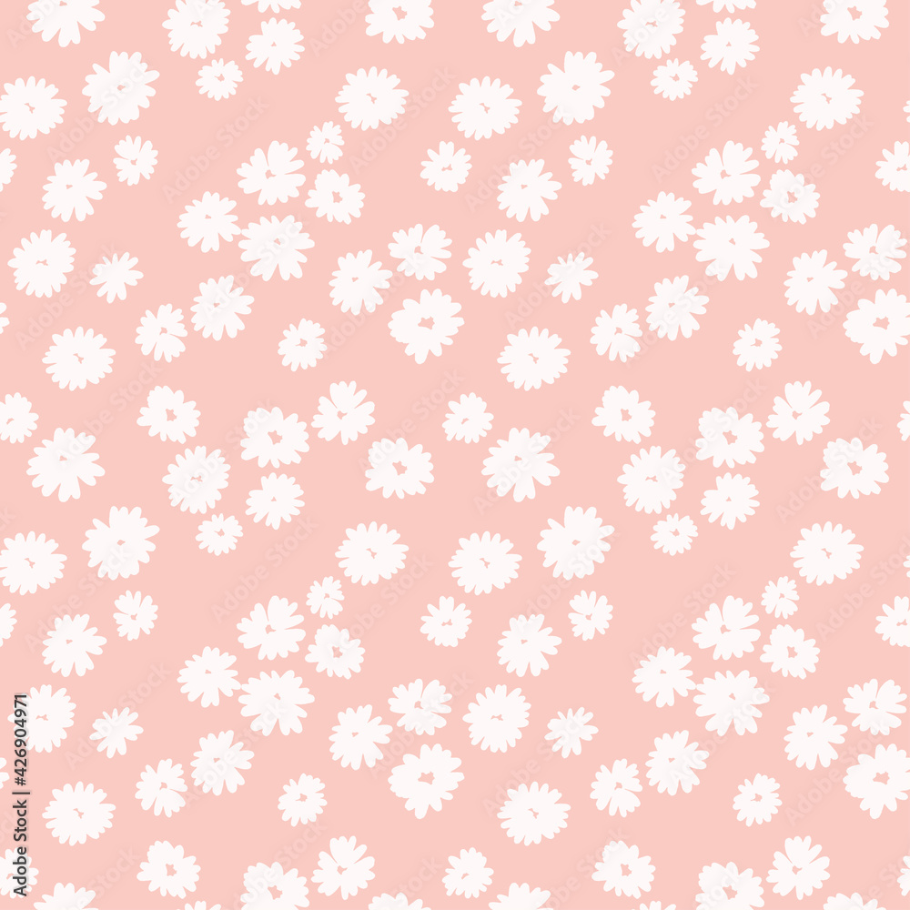 Abstract floral vector seamless pattern. Hand drawn spring flower background Abstract floral vector seamless pattern. Hand drawn spring flower background