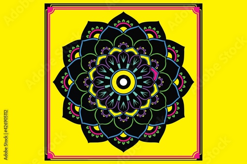 colorful mandala for mandala coloring  book 