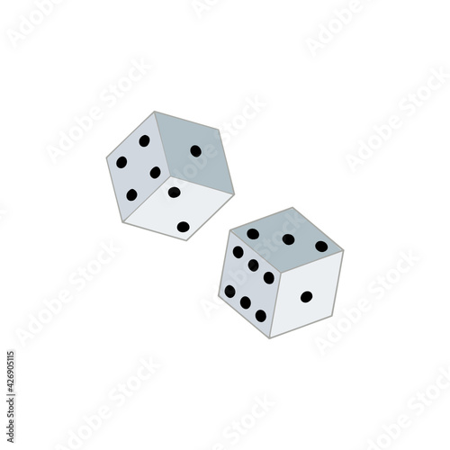 Pair of dices on a white background