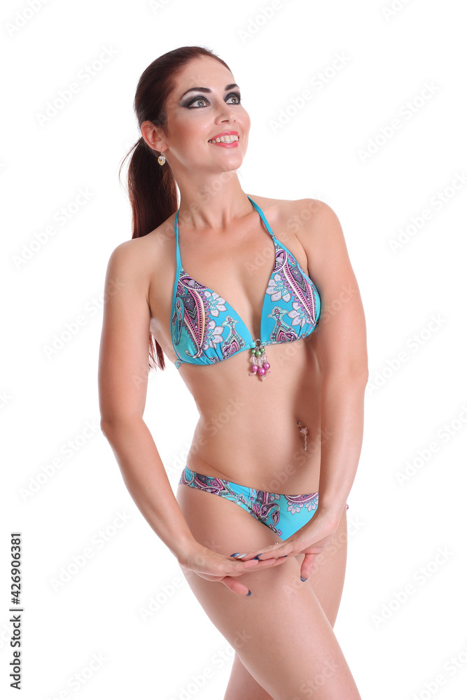 Young beautiful happy woman in bikini Young beautiful happy woman in bikini