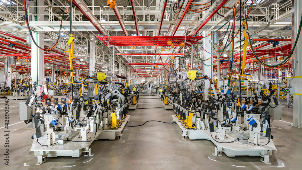Fototapeta premium Automobile assembly line production