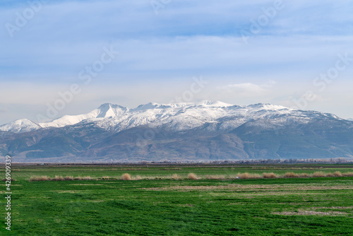 Sultan mountain can be seen from Bolvadin City, Afyonkarahisar, Turkey