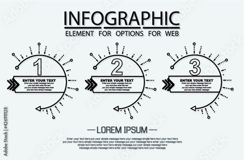 Infographic of three simple style options in black and white
