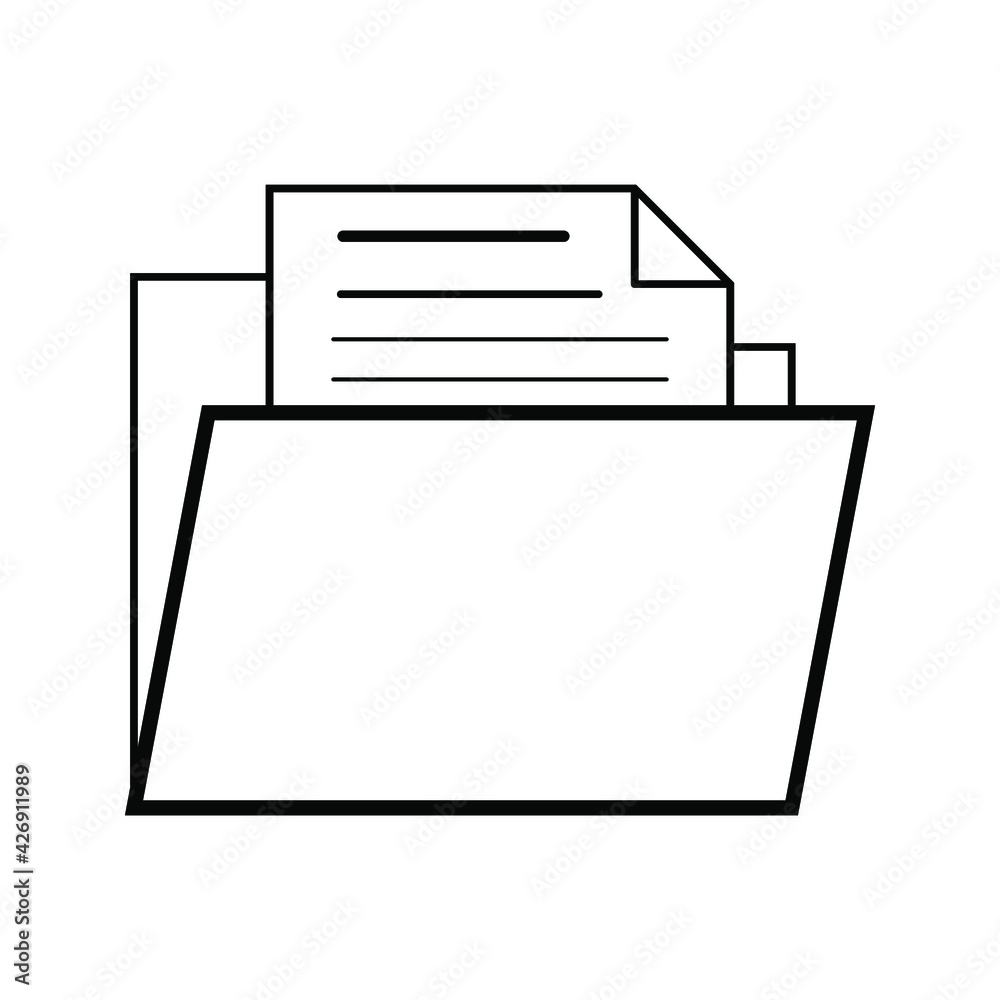 Folder Icon in trendy flat style isolated on white background, for your web site design, app, logo, UI. Vector illustration. Folder Icon in trendy flat style isolated on white background, for your web site design, app, logo, UI. Vector illustration.