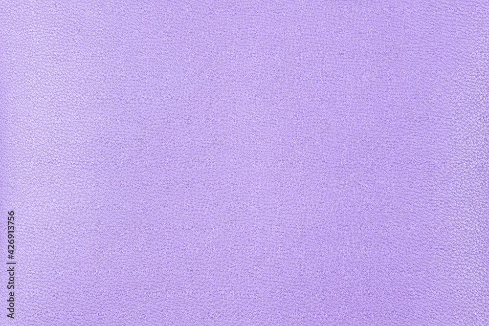 Fototapeta premium Lilac textured smooth leather surface background, medium grain