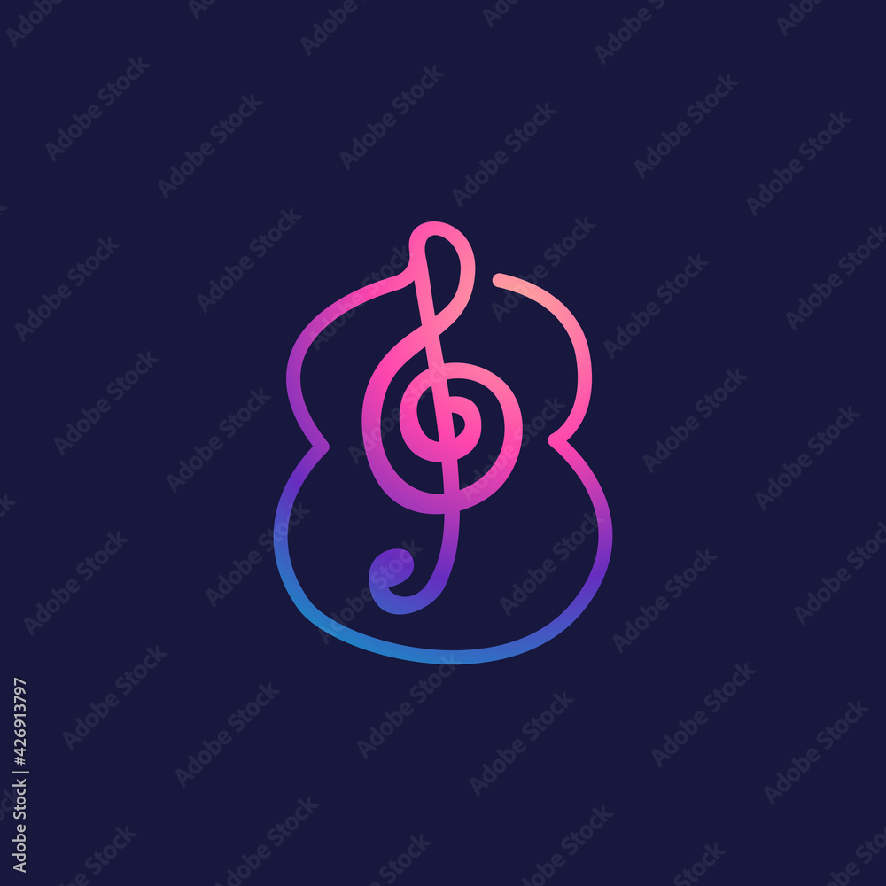 Number eight logo with musical note. Number eight logo with musical note.