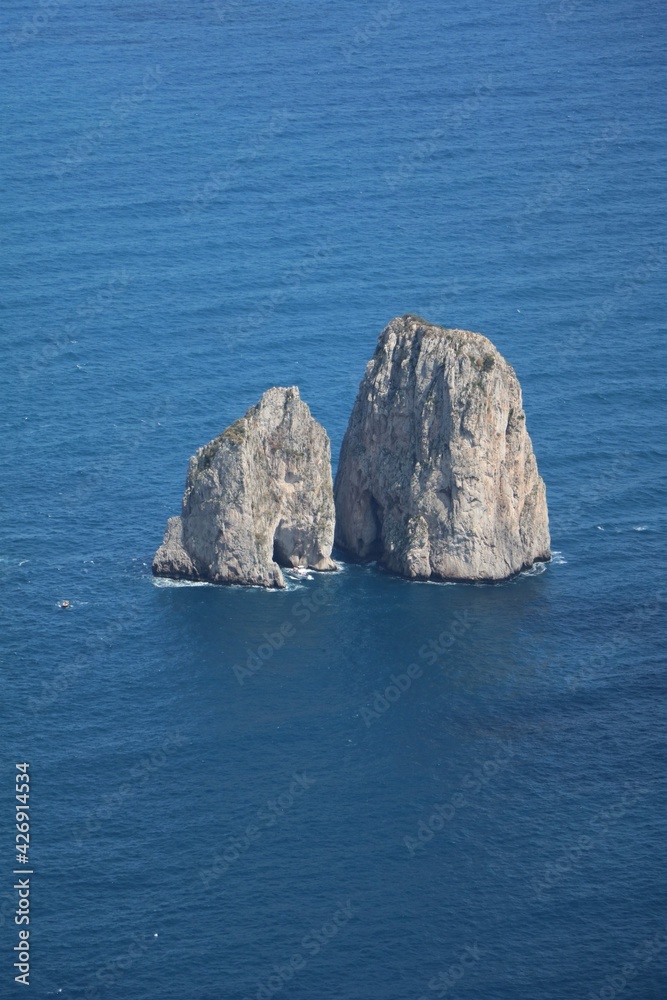 Landmarks of Capri the Faraglioni, Italy