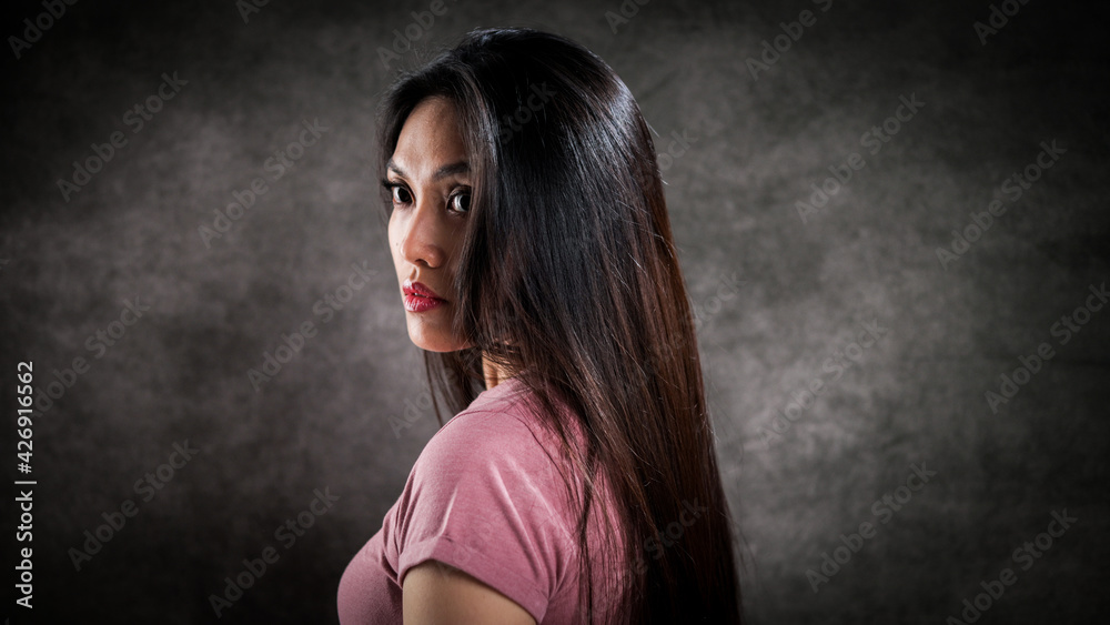 Portrait of a young pretty woman - studio photography Portrait of a young pretty woman - studio photography