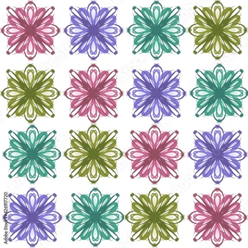 Seamless pattern of vintage floral ornament can be used for decoration  © AnaKokhanik